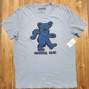 Lucky Brand Men's Grateful Dead Light Blue Graphic Tee